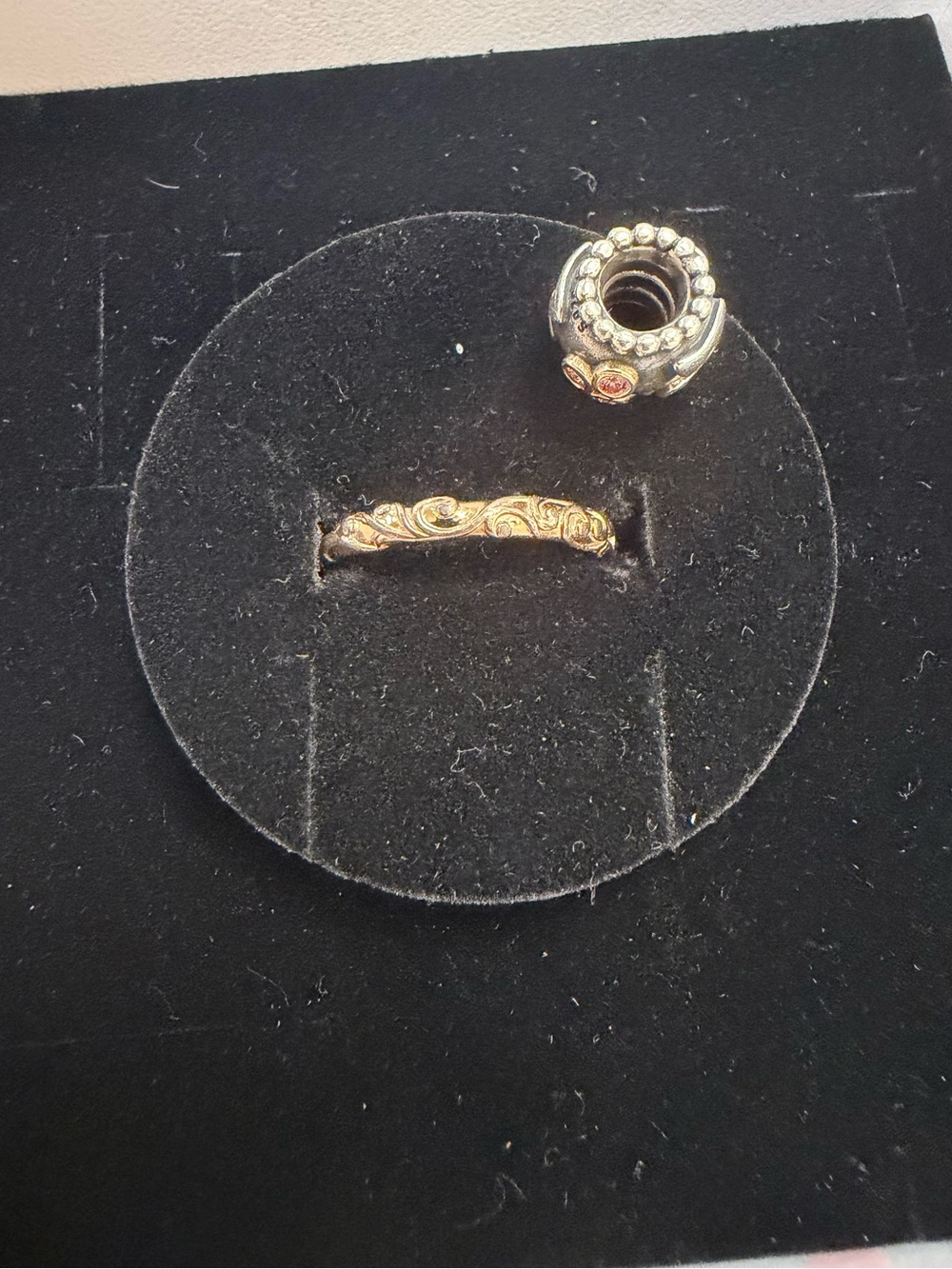 Pandora ring and charm